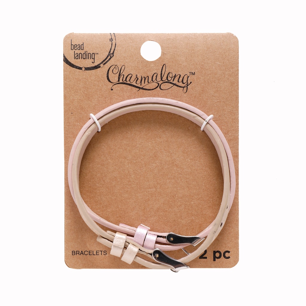 Pink Box Genuine Leather Cord Inspirational Slider Bracelet BE Still and Know 